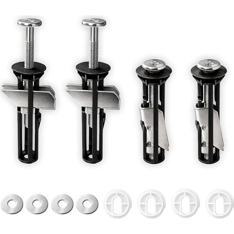 Toilet Seat Fixing Screws Toilet Seat Cover Replacement Screws with Washers Toilet Fixing Kit (1/5)