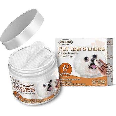 Lingettes humides pour animaux (60 unités) pour chats et chiens, nettoyage des yeux, lingettes portables à emporter. (1/5)