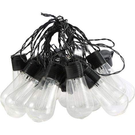 Star Trading "Small Hooky" outdoor string lights, mains powered, 10 light sources, coloured light, 350 cm long