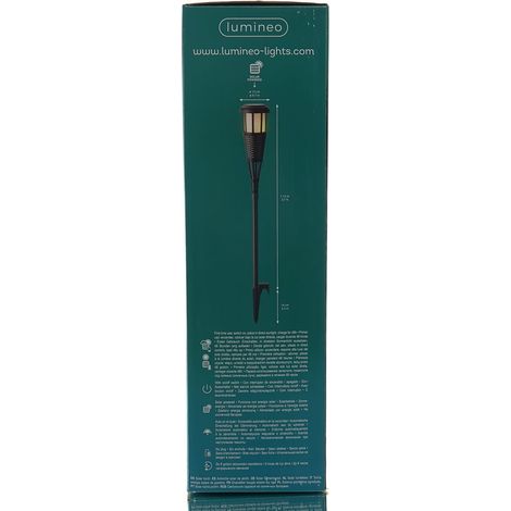 Lumineo Solar Fackel Flacker Effekt 12-H58 cm schwarz (1/2)