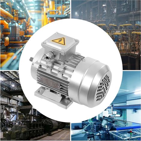 550W 3-phasig Elektromotor Asynchronmotor Drehstrommotor, 1395 U/min Elektromotor Dreiphasen-Motor mit Reiner Kupferspule, S1 Motor Industriemotor für Maschinen und Anlagen (1/5)