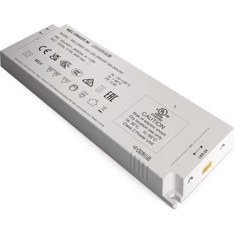 LED Convertidor 100-240 V/AC 24V DC L.210mm 90 W blanco liso L&S