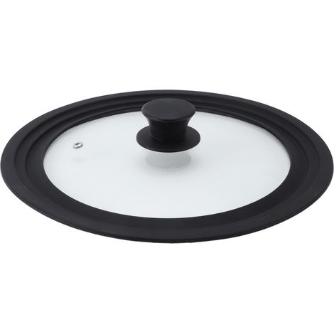 Couvercle De Cocotte Ronde En Verre Tempéré Avec Bord En Silicone Résistant À La Chaleur Universel Pour Casserole Poêle De 24 26 28 Cm (1/5)