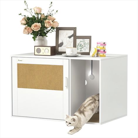 Maison pour chat Maison de toilette pour chat en panneaux (1/5)