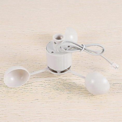 WH-SP-WS01 Anémomètre en plastique blanc, capteur de vitesse du vent, adapté aux stations météorologiques (1/5)