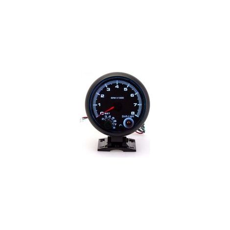Tachymètre universel rétroéclairé à LED 12 V avec lumière de changement de vitesse bleue pour voiture à essence, 0-8000 tr/min