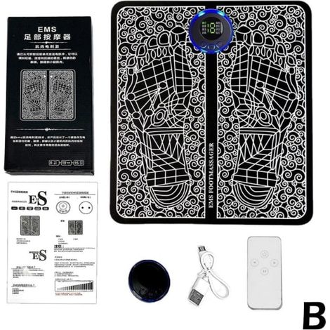 Filiyano-Tapis de massage électrique EMS pour les pieds, stimulateur d'acupuncture pour les pieds, télécommande, taille unique (1/5)