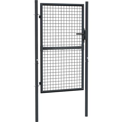Maison Exclusive - Maschen-Gartentor verzinkter Stahl 100 x 150 c (1/5)