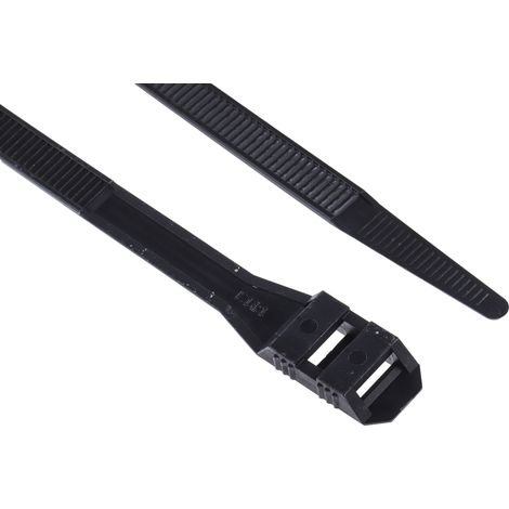 Serre-câble RS PRO Noir en Nylon 66, 360mm x 9 mm ( Prix pour Sachet de 100 ) (1/3)