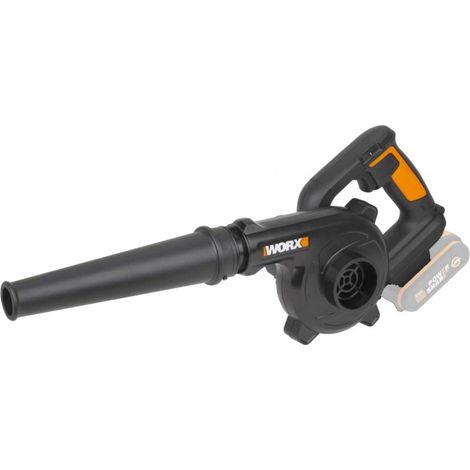 WORX Soplador Ligero 20V Máx.  PowerShare  WX094.9  No Incluye batería ni Cargador  3 velocidades, ergonómico y Potente  Ideal para soplados de Taller Negro (1/5)