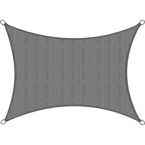 ACKERMAN – Voile d'ombrage rectangulaire 2x3 m en HDPE respirant avec stabilisateur UV, résistant aux intempéries et moisissures, fixation rapide par cordes polypropylène (1/5)