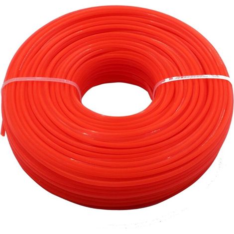 49-16-2713 Hilo de repuesto para desbrozadora Milwaukee 2725-20, 0,095 cm, hilo Weed Eater, hilo de corte cuadrado de primera calidad, 7,6 m de longitud (rojo) - (1/4)