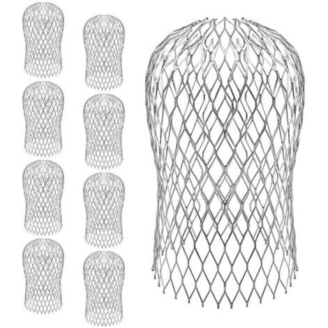 Lot de 8 Crapaudine de Gouttière, Filtres de Gouttière Flexible et Durable pour Maison Avant-toit Tuyau de Descente contre les Feuilles (1/4)