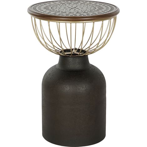 DKD Home Decor Table d appoint métal sapin 44x44x64 cm (1/4)