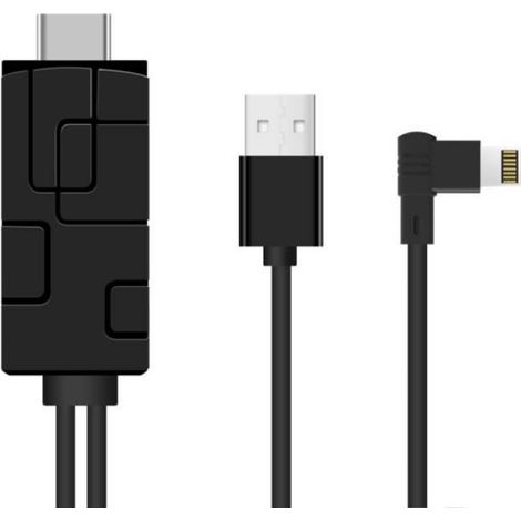 Adaptateur Phone Vers Hdmi - Câble Hdmi 1080p - Pour Téléphone Ios - 1 Pièce