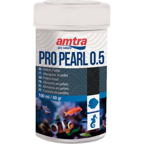 Set 6 pezzi Amtra Pro Black Pearl 1.5 100 ml: Set 6 pezzi Amtra Pro Black Pearl Mangime con carbone attivo in pellet per pesci di piccola taglia esigenti