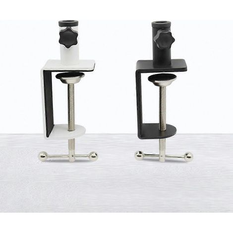 Support de bureau à pince, fixation efficace pour table en métal, coussinets en mousse (1/4)