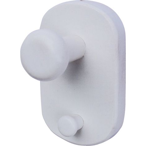 Home System R21469 Portabiti Appendiabiti in Legno a 1 Posizione, Bianco (1/2)