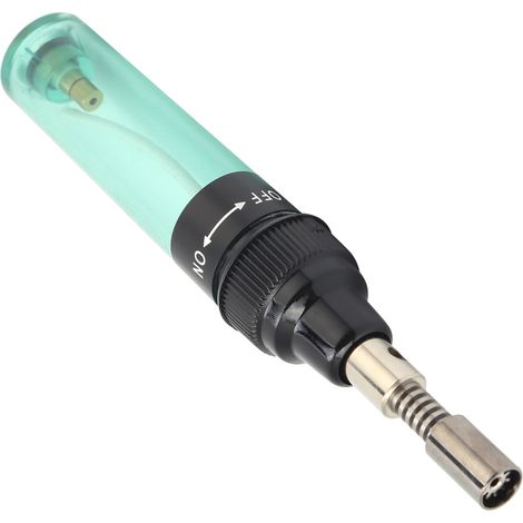 Fer à souder à gaz rechargeable en forme de stylo, fonctionnant au butane pur (8 ml), VA-100, vert transparent (1/5)
