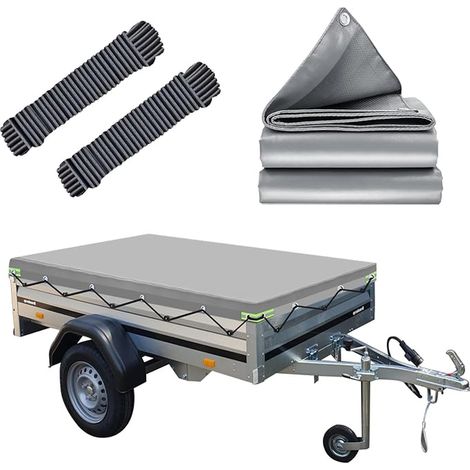 Trailer Tarpaulin, 212 x 123 x 7.5 cm, Protection Plate with Rope, 1205 (1/5)