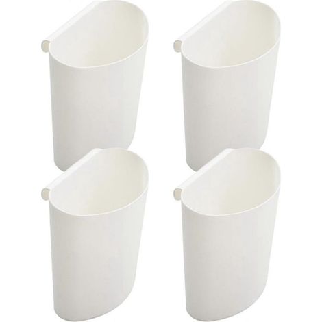 4er-Set Hängekörbe für Einkaufswagen, tragbare und multifunktionale Mini-Aufbewahrungskörbe – 12,00 x 11,70 x 7,00 cm – Weiß (1/3)