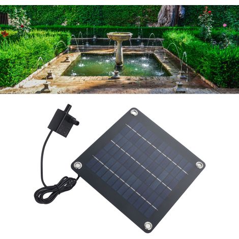 Bomba solar para fuente de jardín: conjunto de bomba de 12 V CC con panel monocristalino de 20 W bomba de 3 m de longitud con caudal de 240 l/h. (1/5)