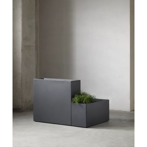 Fioriera alta Caslinea elegante e resistente per arredo esterno 90x35xH75 - Colore: Bianco Perla