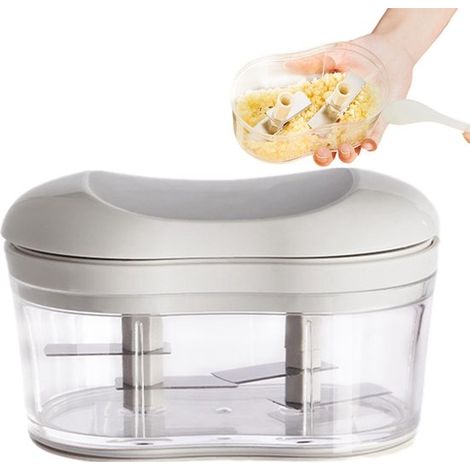 Picadora de ajo manual, cortadora de verduras manual, picadora de verduras, cortadora de verduras multifuncional para cebollas, apio y carne. (1/5)