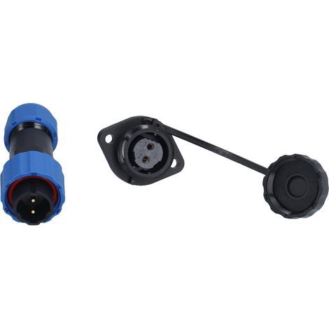 Prise de courant d'aviation étanche à bride SP16, connecteur à joints bout à bout mâle et femelle IP68, 2 cœurs (380V 10A) (1/5)
