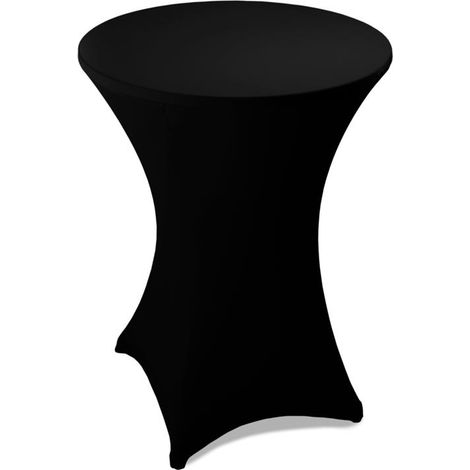 Stehtischhusse Stretch Stehtisch Ø 60 70 80 cm Husse Tisch Hussen Bistrotisch 60cm Ø / Schwarz