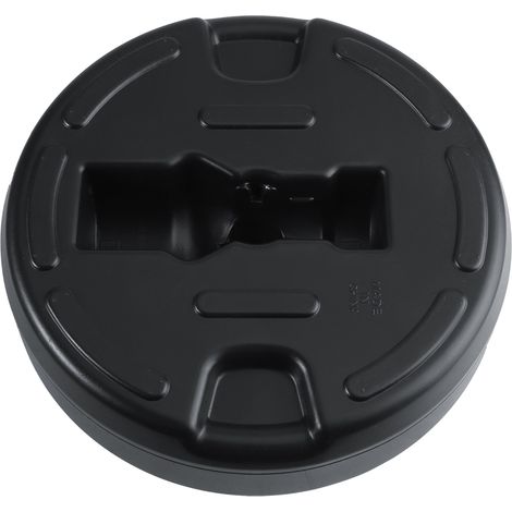 Pied de parasol rond en plastique pour terrasse, jardin ou terrasse, remplissable d'eau et de sable. (1/5)