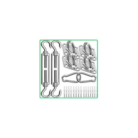 Kit de matériel pour voiles d'ombrage - Kit d'installation de Pare-Soleil en Acier Inoxydable 304