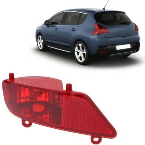 Feu arrière de brouillard pour voiture, Accessoires de Voiture de Remplacement Compatible pour Peugeot 3008 5008 2009-2016 (Gauche) (1/5)