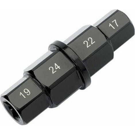 Manchon de retrait d'axe de roue avant de moto 17 19 22 24mm accessoire hexagonal d'axe de moyeu noir (1/5)