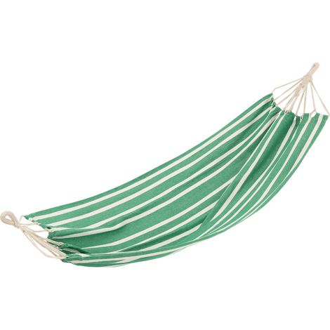 Hamac en Tissu "Petites Rayures" 200cm Vert Foncé (1/4)