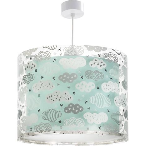 Lampe suspendue chambre d'enfant Clouds turquoise avec du blanc - 41412MH