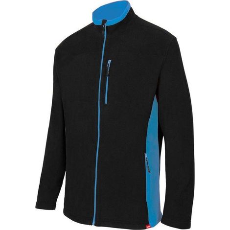 Giacca in felpa bicolore VELILLA Nero / Blu XXL