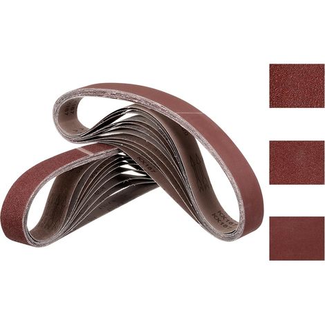 30Pcs Bandes Abrasives 25mm x 1067mm 80/120/400 Grain Papier Abrasif (1/5)