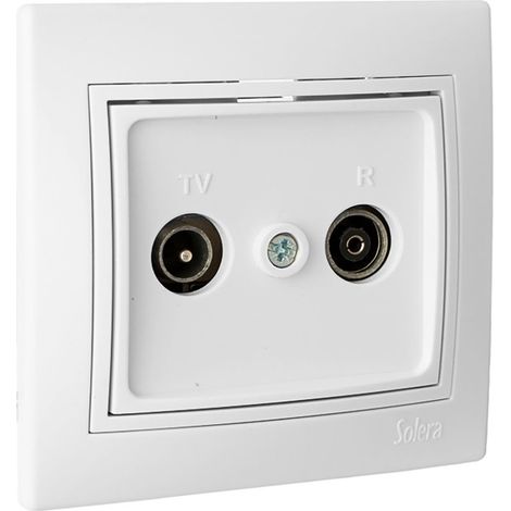 Prise de Signal pour TV et Radio Couleur Blanc Série Europa Solera ERP47U (1/3)