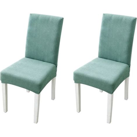 Coprisedia in maglia per sedie da pranzo con schienale alto, set da 2 pezzi, coprisedie elasticizzati, coprisedie per sedie da pranzo, taglia S (1/5)