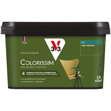 Peinture murale intérieure Colorissim® V33 Vert matcha Mat 2,5L