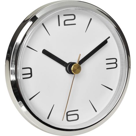 Horloge analogique à encastrer, avec Chiffres de Couleur et 2 Cadrans à encastrer, Horloge de Table à Quartz, Blanc (1/5)