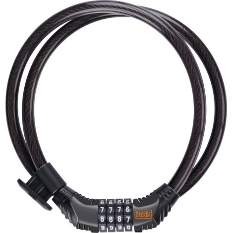 BLACK+DECKER Antivol de vélo Noir H20xl3xL16.5cm (1/5)