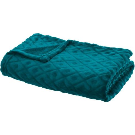 Copriletto 3D Losange 180x230 cm blu