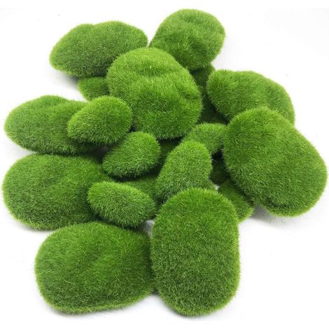 Mousse Artificielle Rocks Décoratifs, 25 PCS 2 Taille Boules de Mousse Verte pour Arrangements Floraux, Fée Jardins, Terrariums et Travaux Manuels (1/5)