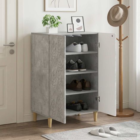 vidaXL Shoe Cabinet DELFT 59.5 x 39.5 x 90 cm Engineered Wood (1/5)