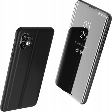 Cover trasparente Nothing Phone 1 Flip Cover nera (1/5)
