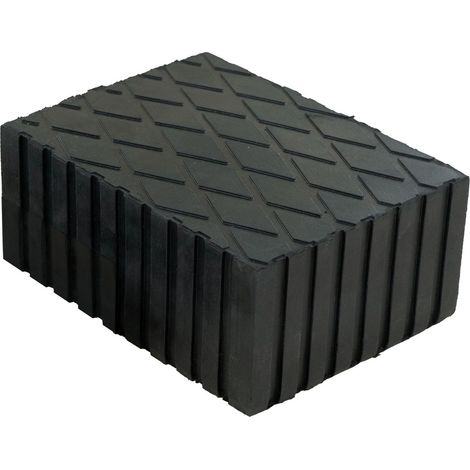Mw Tools – Cale pour roue en caoutchouc 160x120x75mm – Pour ponts élévateurs et tables de levage – Empêche le glissement – SLRUB75