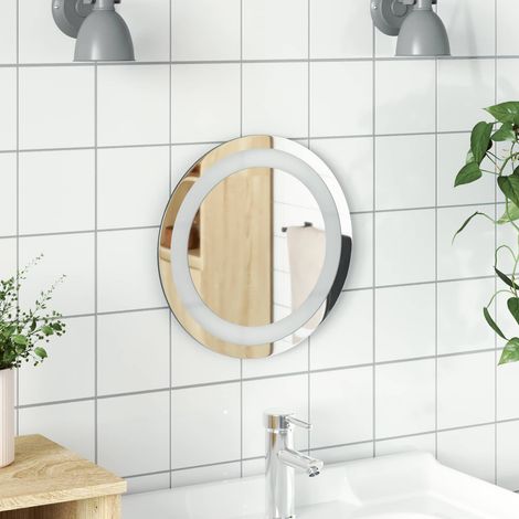 vidaXL Specchio da bagno LED Trasparente Ø 30 cm vetro temperato (1/5)