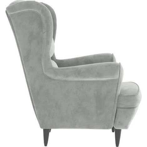 vidaXL Hellgrauer Samtstuhl - Bequem und Elegant